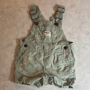 OshKosh B'gosh Mint Floral Embroidered Fabric